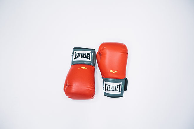 A set of boxing gloves