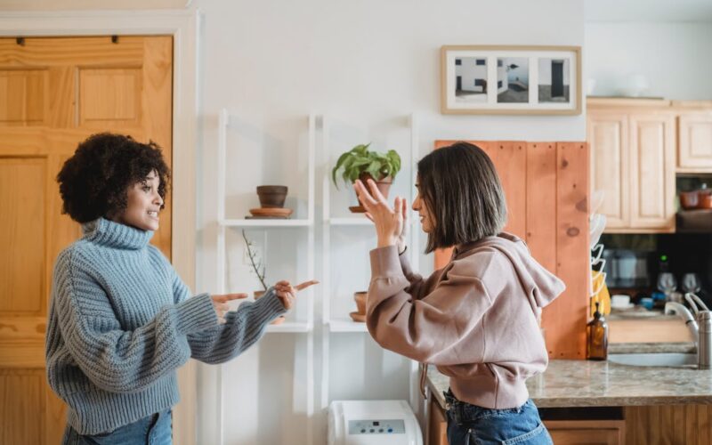 mother and daughter arguing