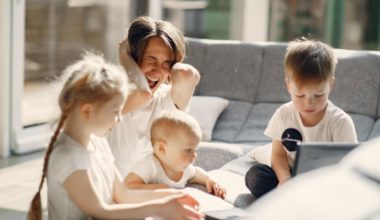 mother going crazy with small children at home