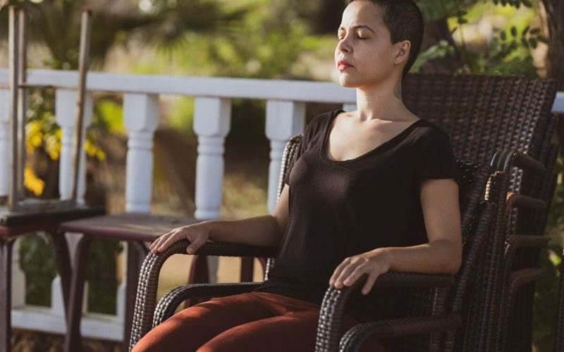 woman sitting outside, developmental psychology