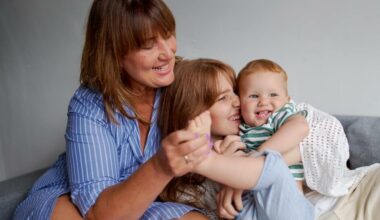 multigenerational family on couch